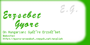 erzsebet gyore business card